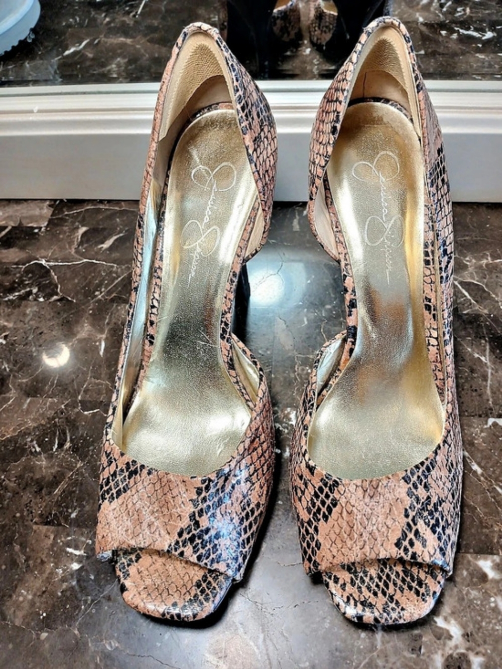 Jessica Simpson Snake Print Heels